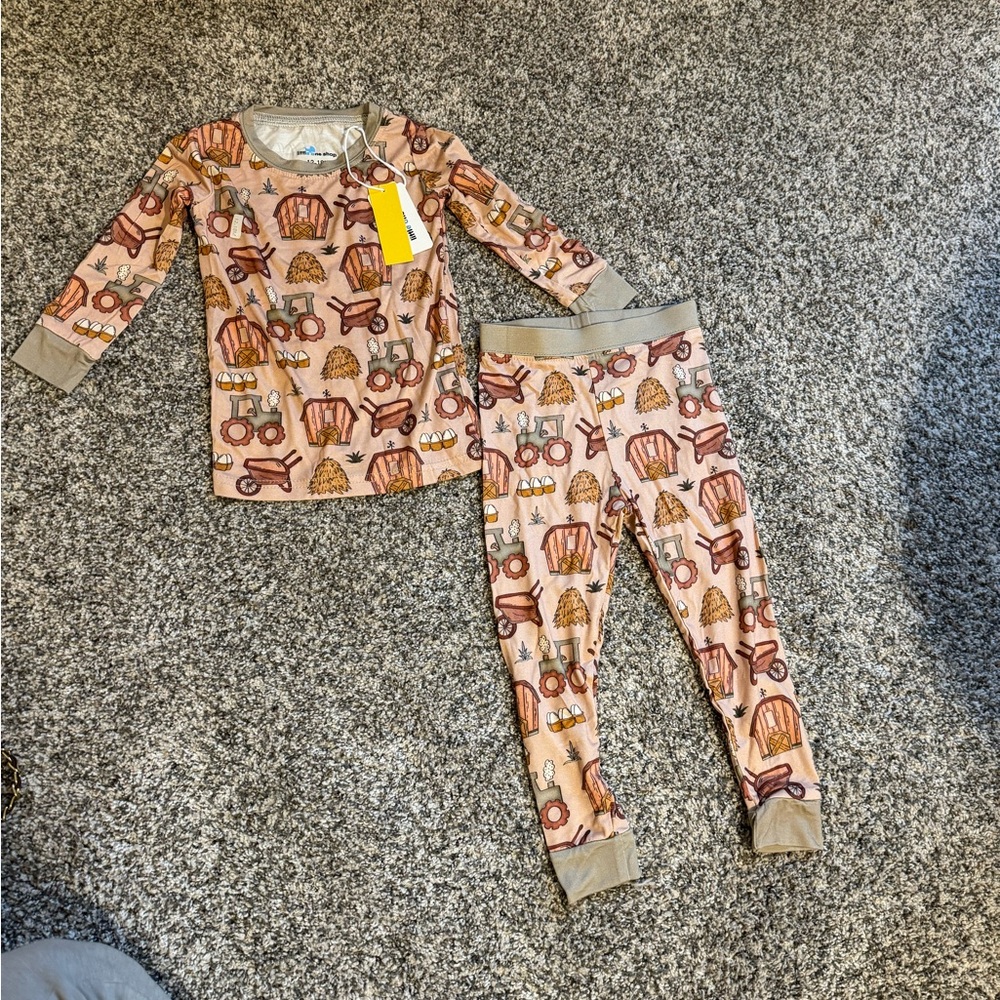 Little one shop farm bamboo pajama 12-18 month